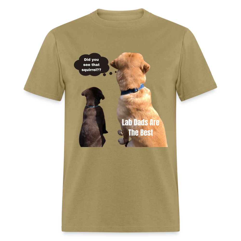 Unisex Classic T-Shirt - Did You See That Squirrel? - khaki