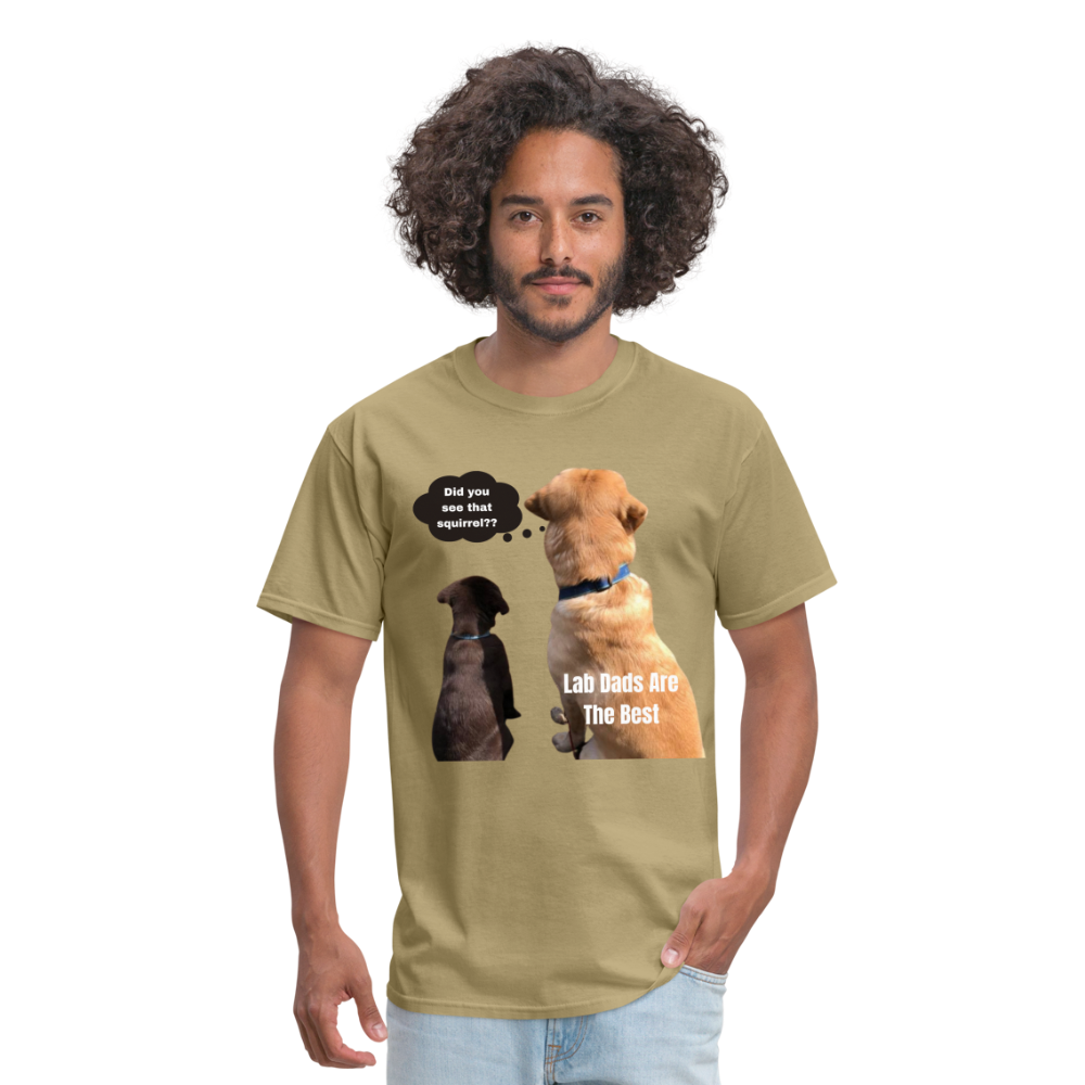 Unisex Classic T-Shirt - Did You See That Squirrel? - khaki