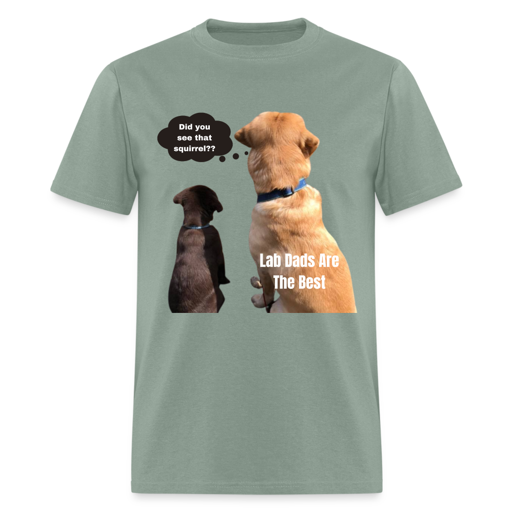 Unisex Classic T-Shirt - Did You See That Squirrel? - sage