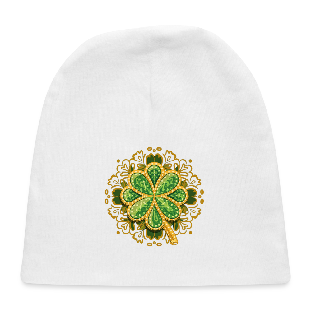 Baby Cap - Irish Clover - white