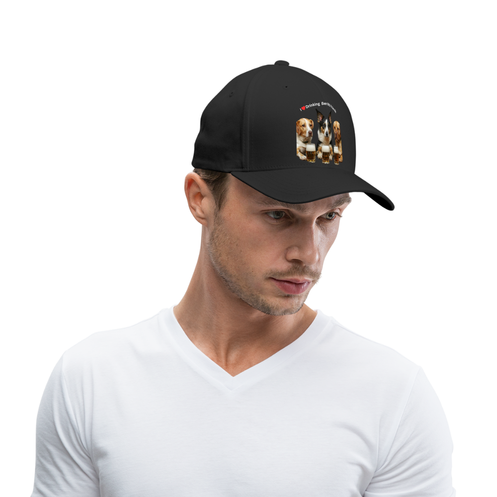 Baseball Cap - Dogs Drinking Beer With Friends - black