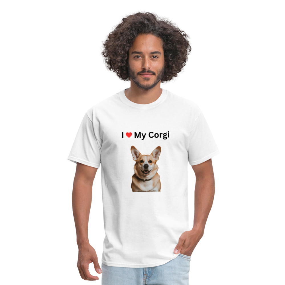 Unisex Classic T-Shirt - I Love My Corgi - white