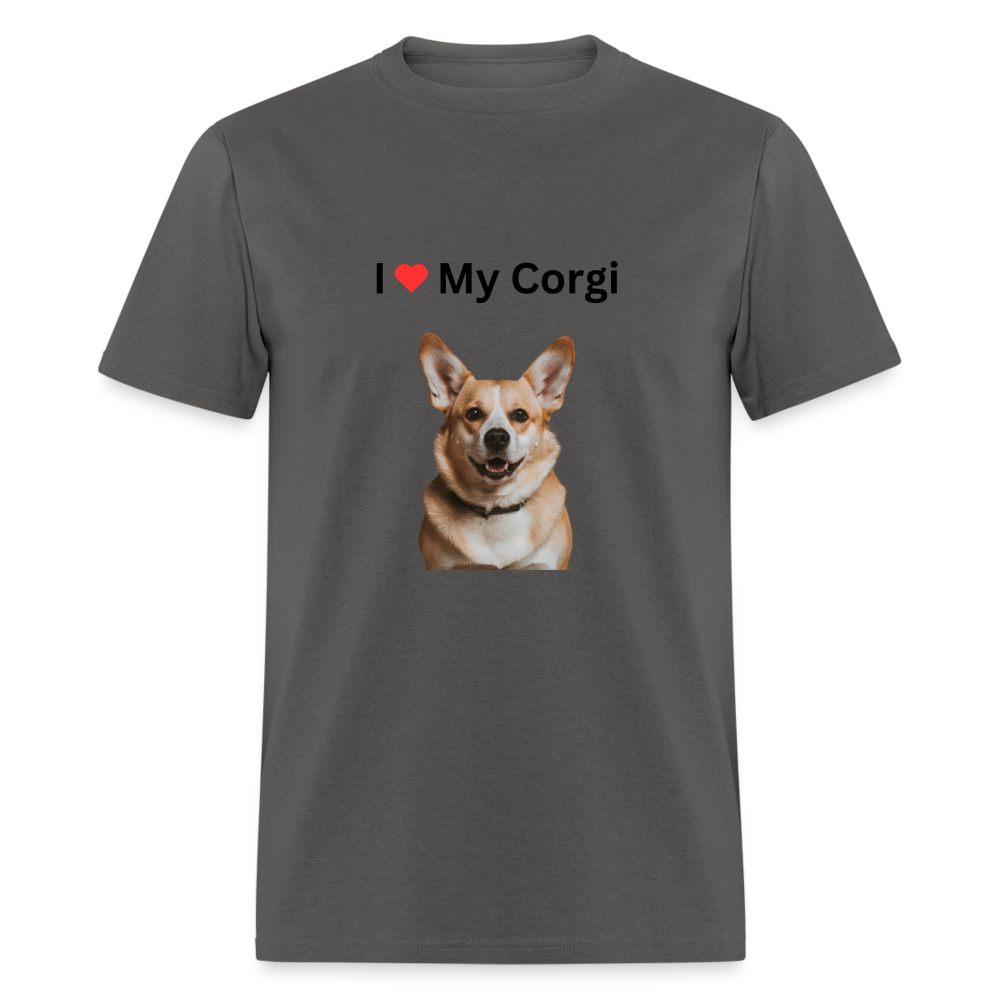 Unisex Classic T-Shirt - I Love My Corgi - charcoal