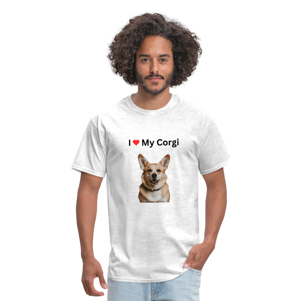 Unisex Classic T-Shirt - I Love My Corgi - light heather gray