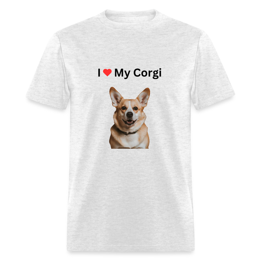 Unisex Classic T-Shirt - I Love My Corgi - light heather gray