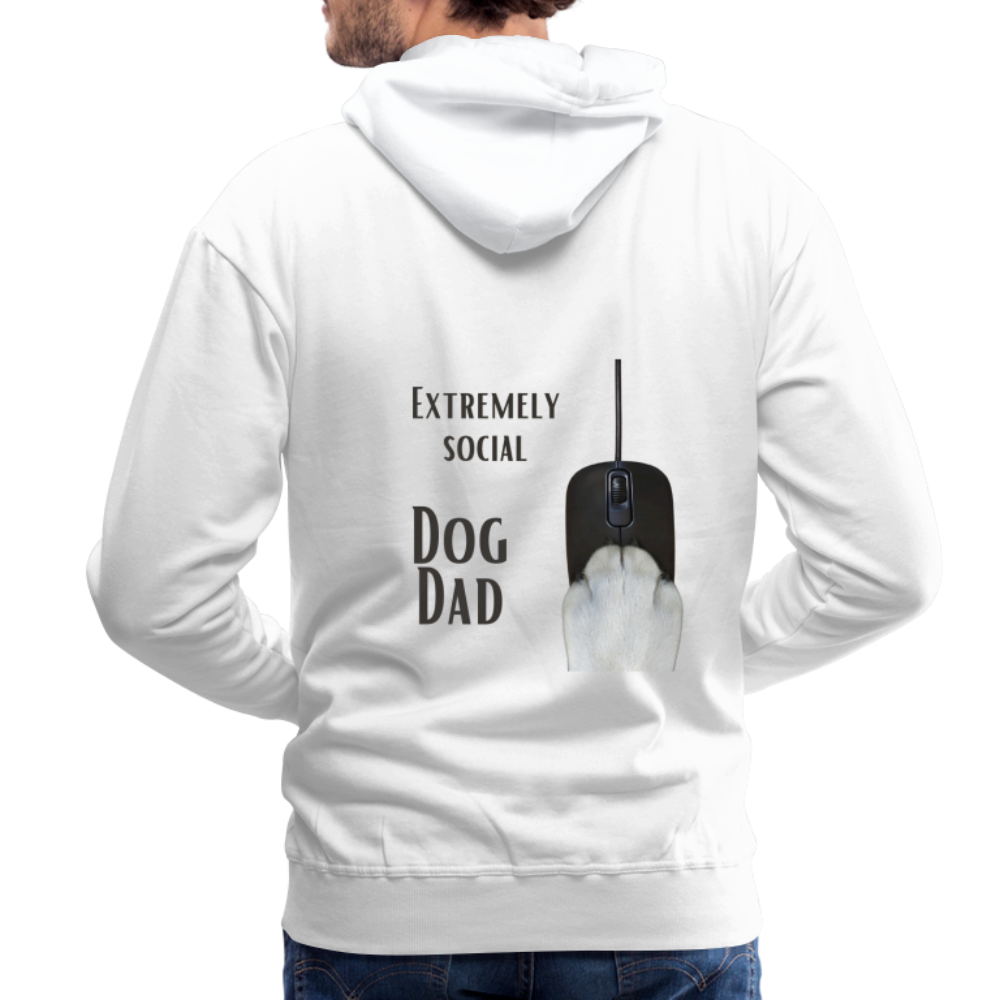 Men’s Premium Hoodie - Extremely Social Dog Dad - white