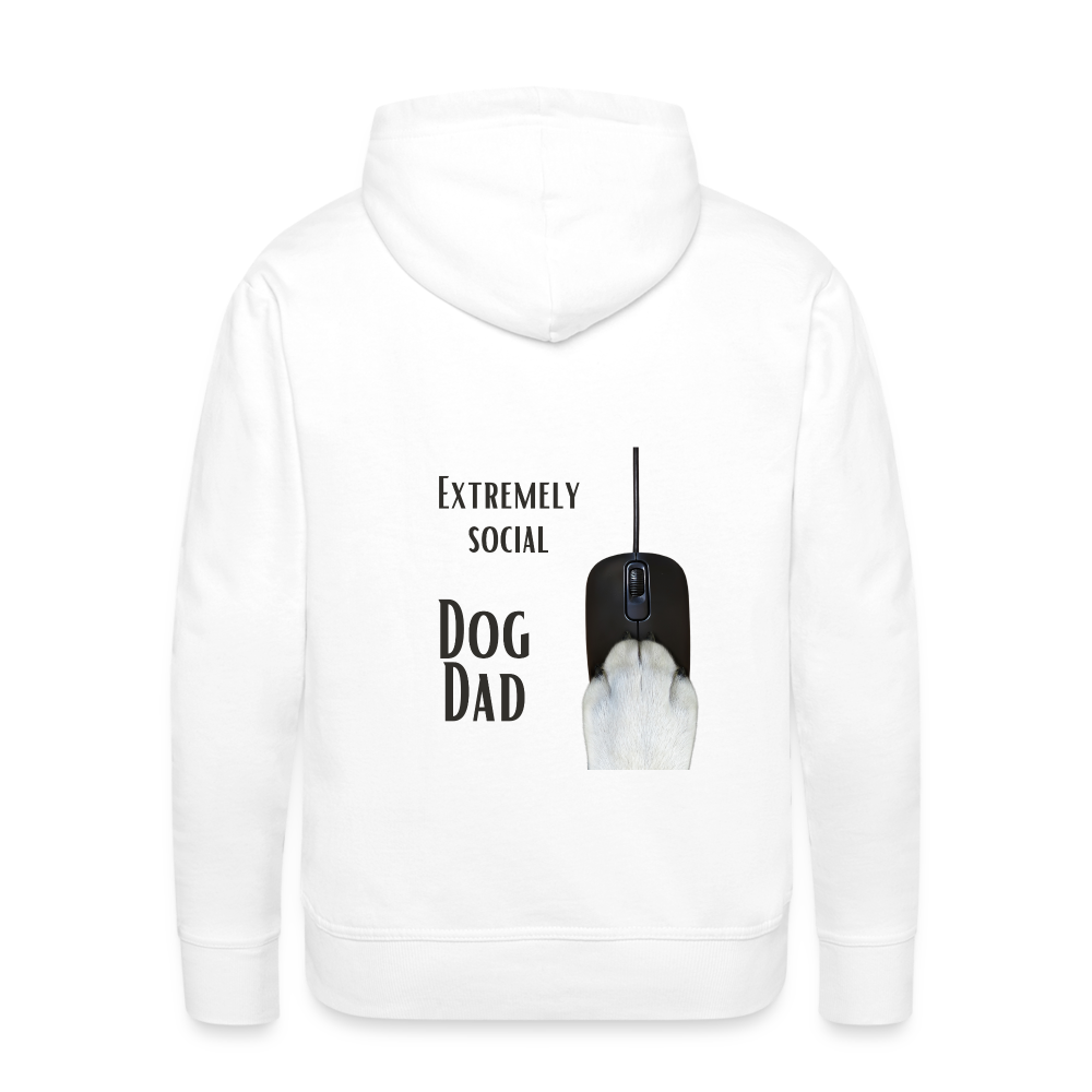 Men’s Premium Hoodie - Extremely Social Dog Dad - white