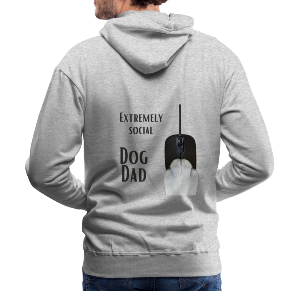 Men’s Premium Hoodie - Extremely Social Dog Dad - heather grey