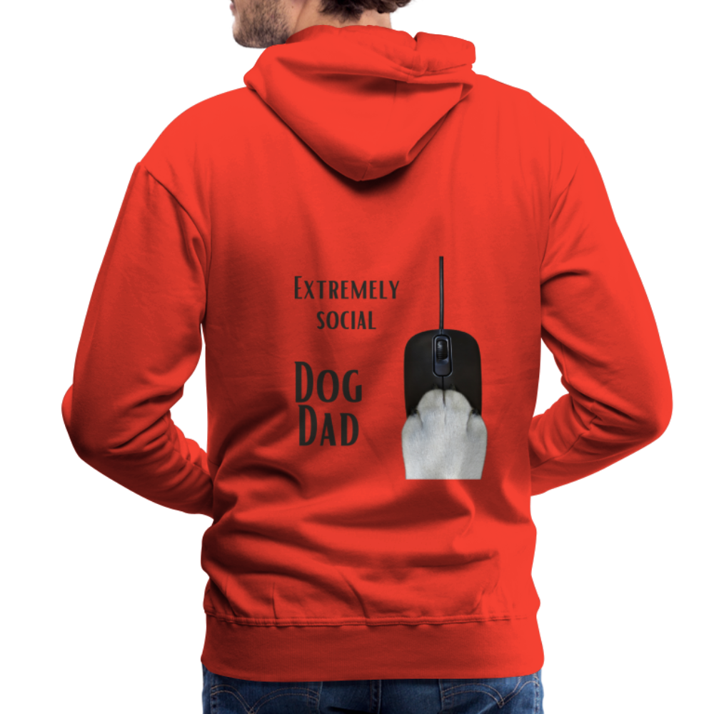 Men’s Premium Hoodie - Extremely Social Dog Dad - red