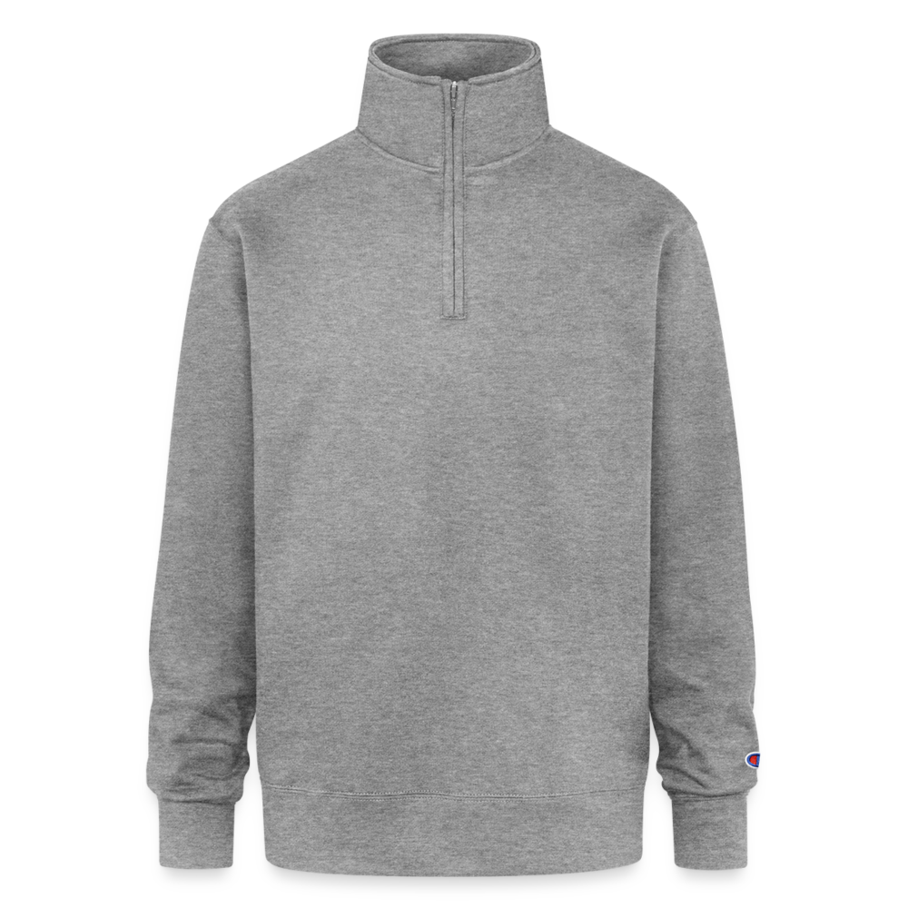 Champion Unisex 1/4 Zip Pullover Sweatshirt - #1 Dog Dad - heather gray