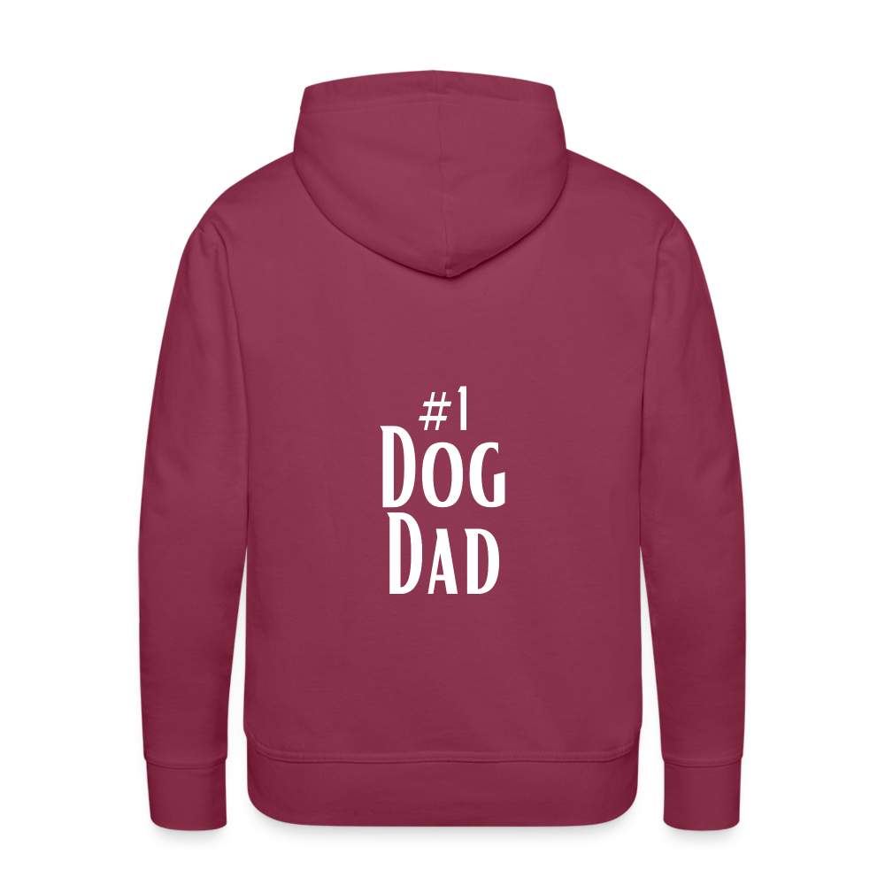 Men’s Premium Hoodie - #1 Dog Dad - burgundy