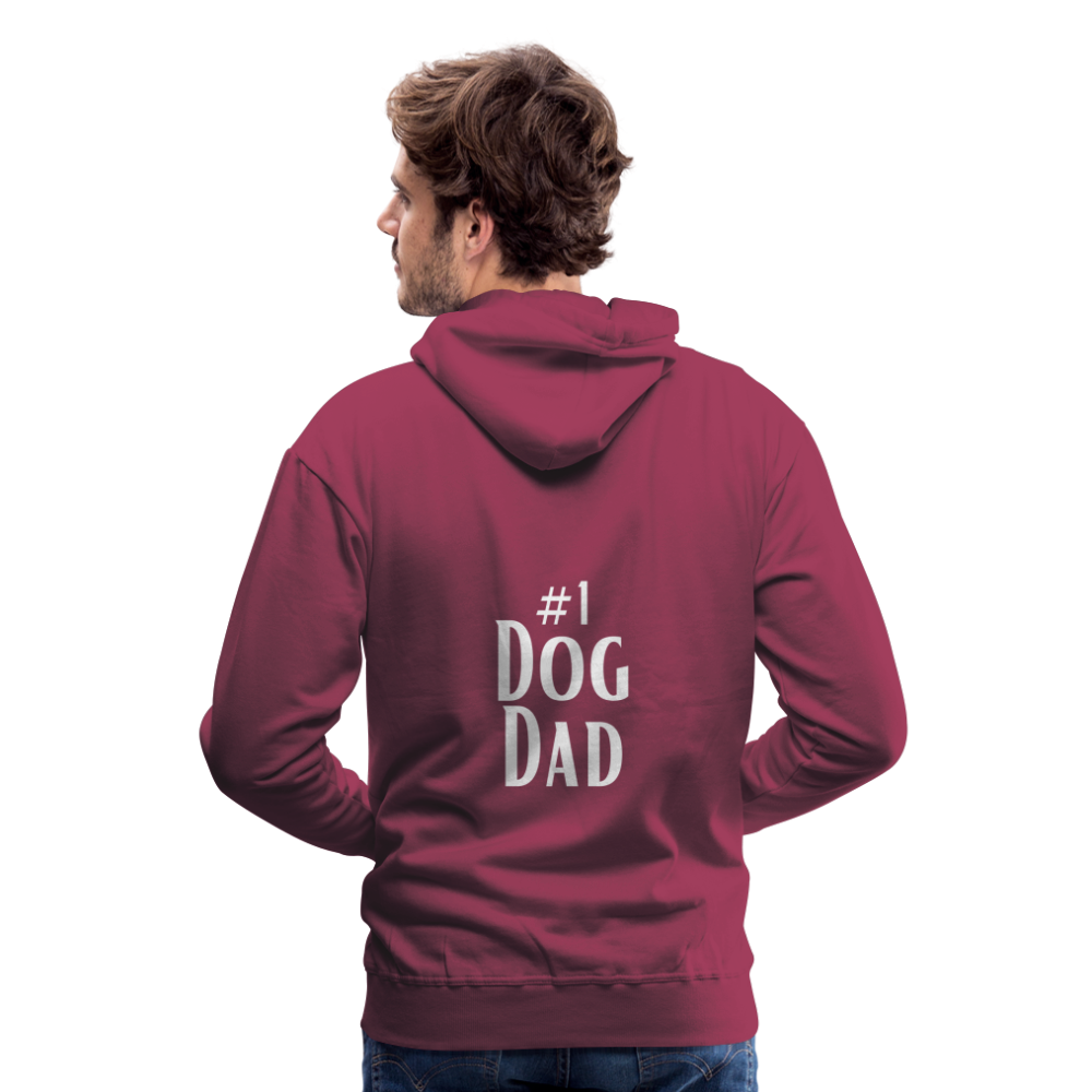 Men’s Premium Hoodie - #1 Dog Dad - burgundy