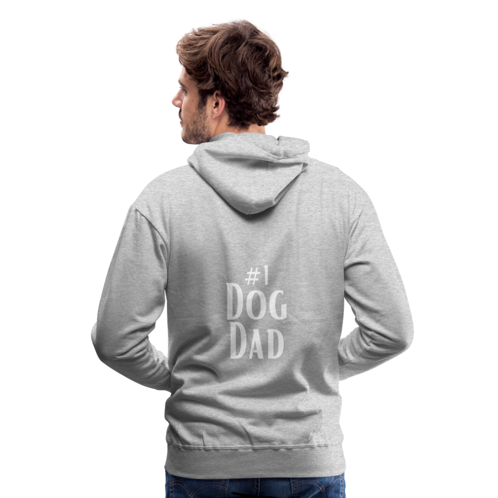 Men’s Premium Hoodie - #1 Dog Dad - heather grey