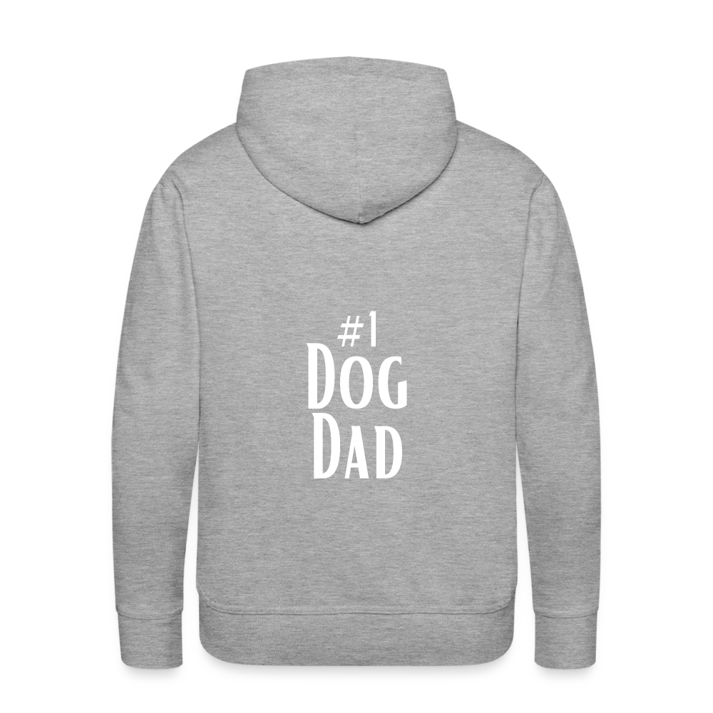 Men’s Premium Hoodie - #1 Dog Dad - heather grey