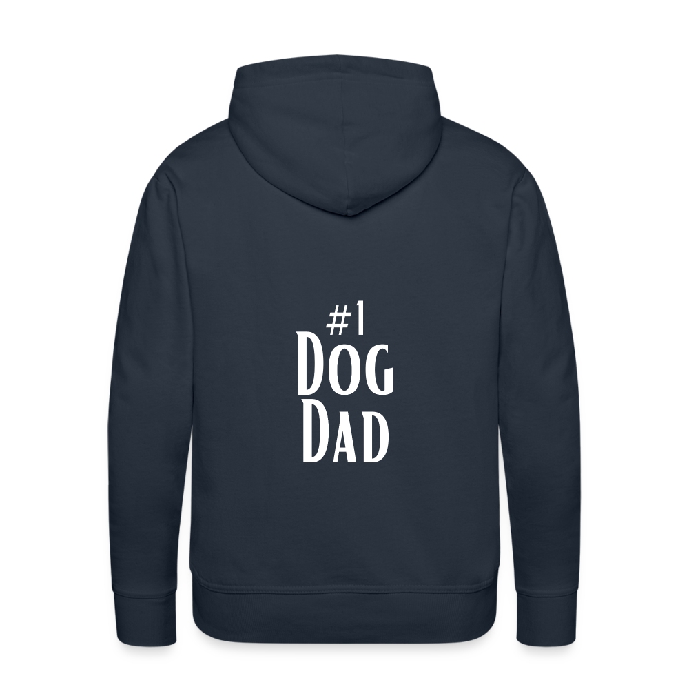 Men’s Premium Hoodie - #1 Dog Dad - navy