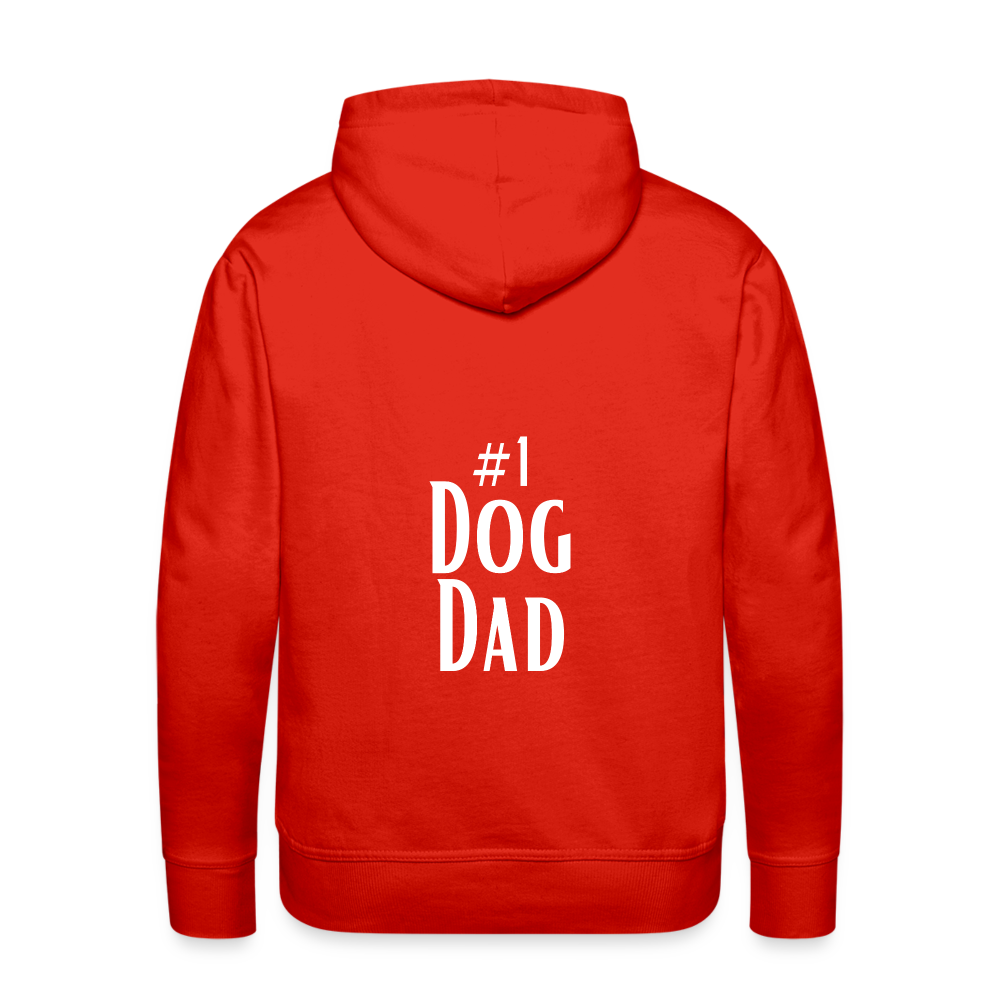 Men’s Premium Hoodie - #1 Dog Dad - red