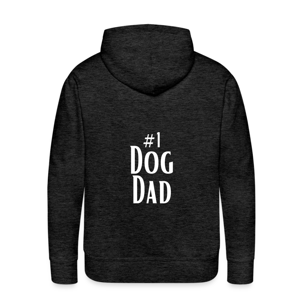 Men’s Premium Hoodie - #1 Dog Dad - charcoal grey