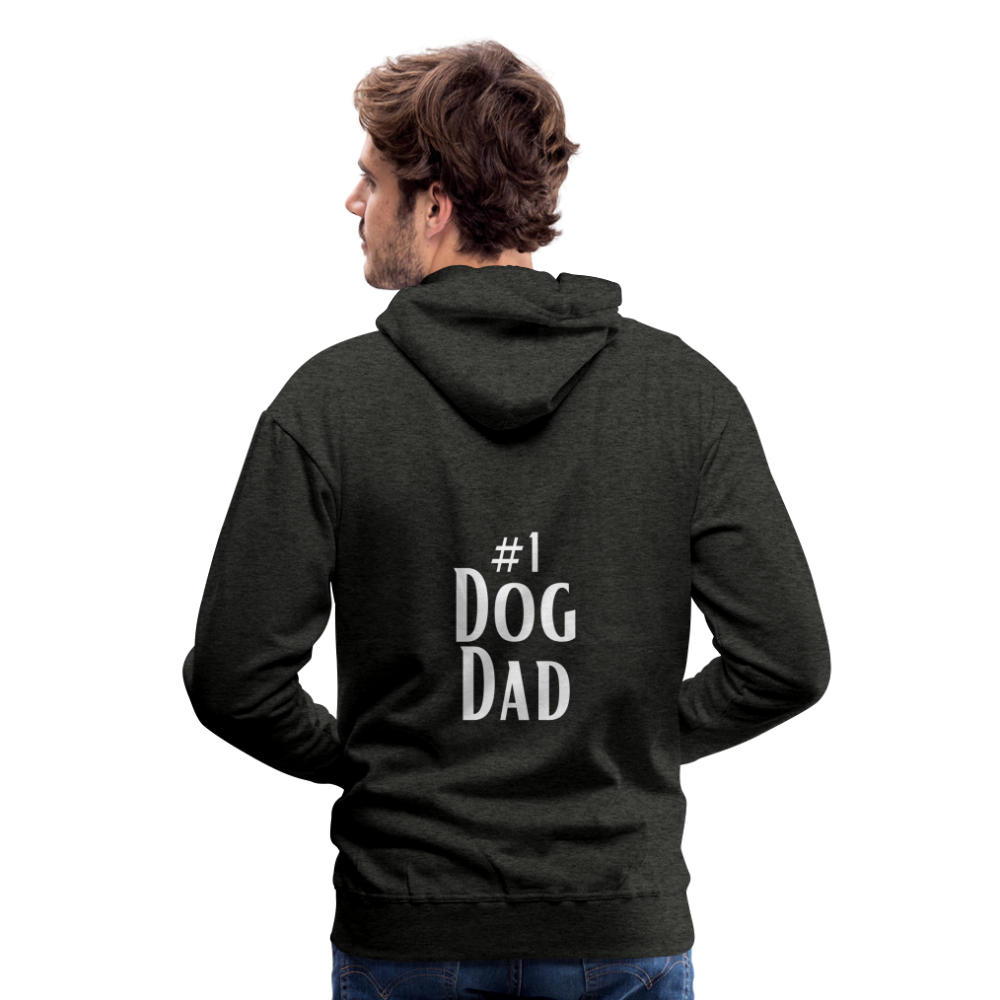 Men’s Premium Hoodie - #1 Dog Dad - charcoal grey