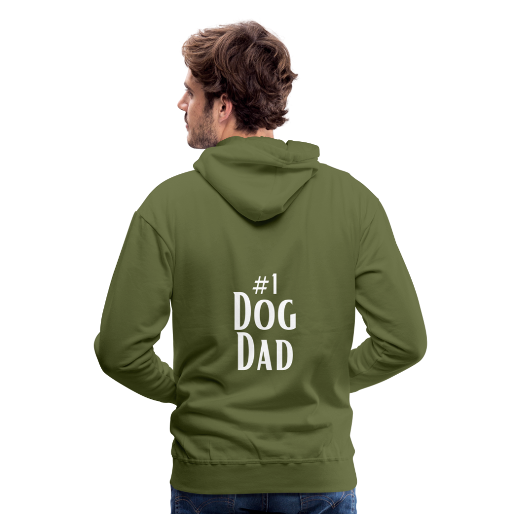 Men’s Premium Hoodie - #1 Dog Dad - olive green