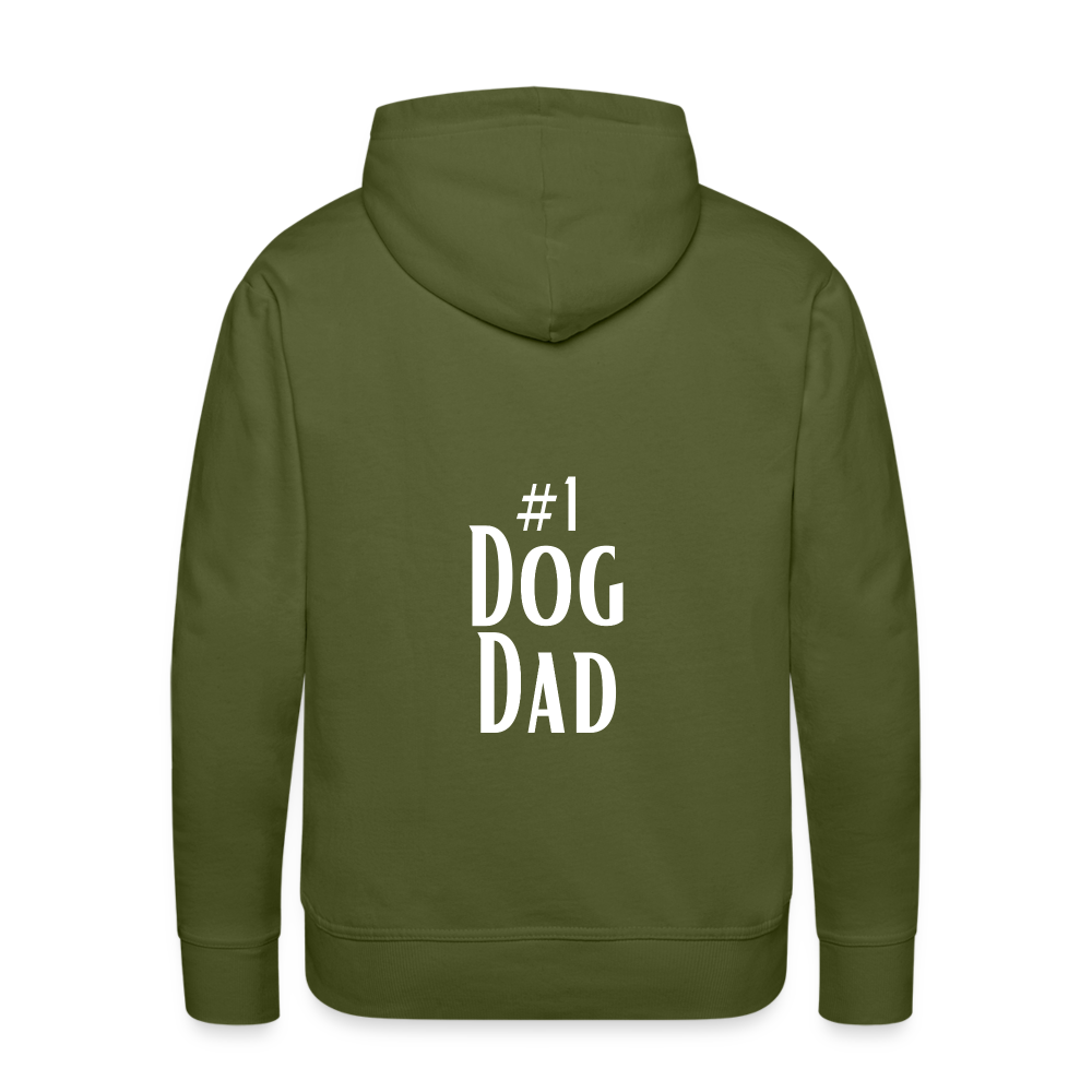 Men’s Premium Hoodie - #1 Dog Dad - olive green