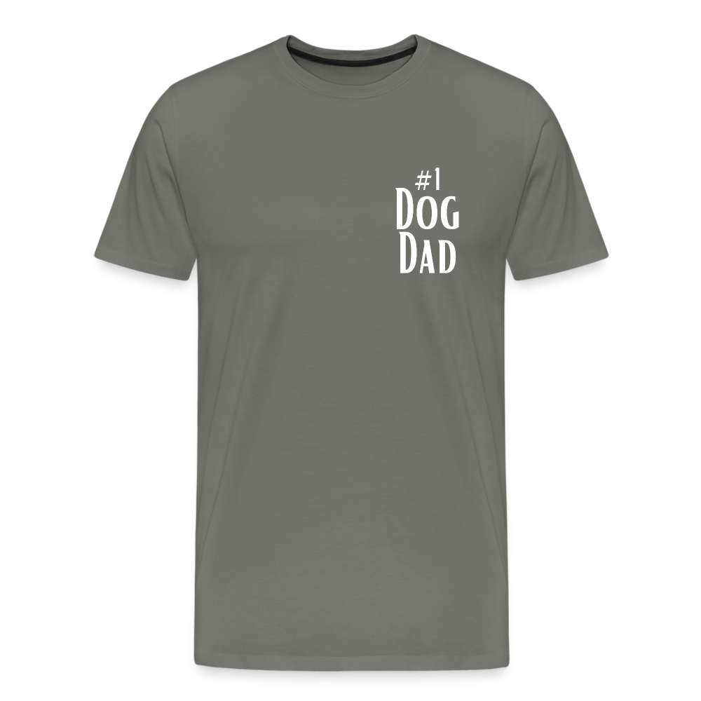 Men's Premium T-Shirt - #1 Dog Dad - asphalt gray