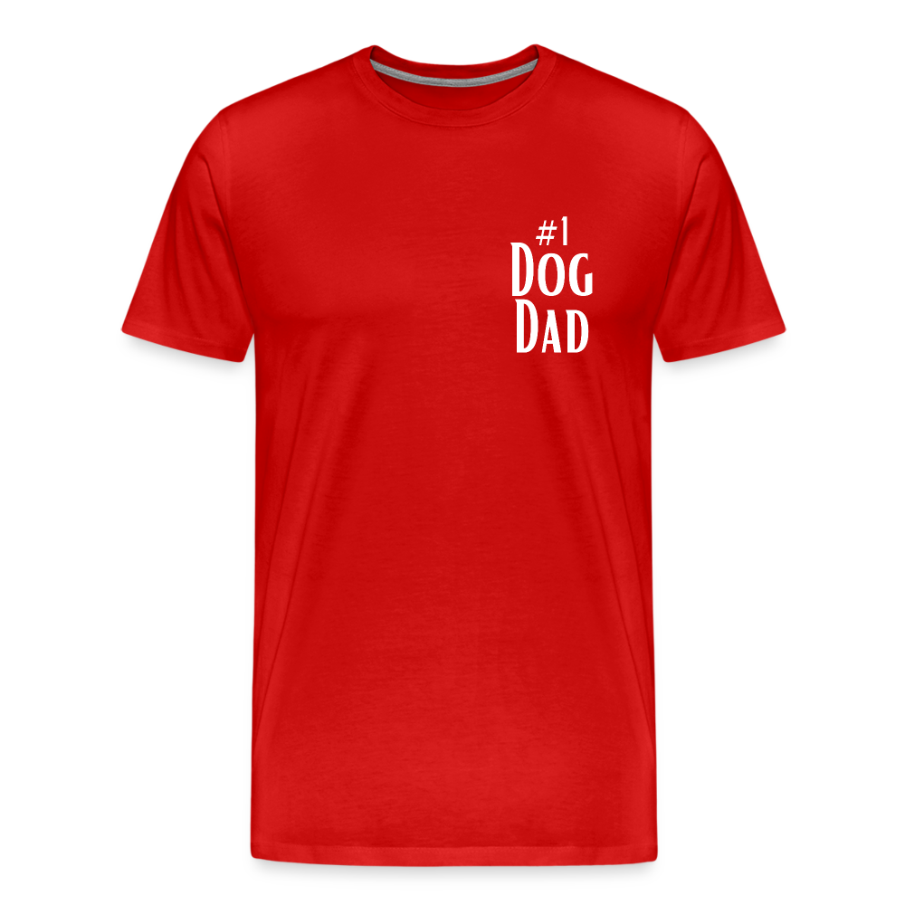 Men's Premium T-Shirt - #1 Dog Dad - red