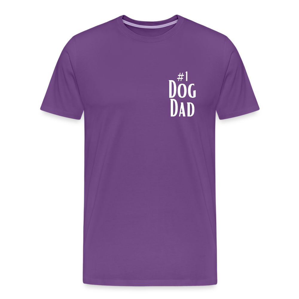 Men's Premium T-Shirt - #1 Dog Dad - purple