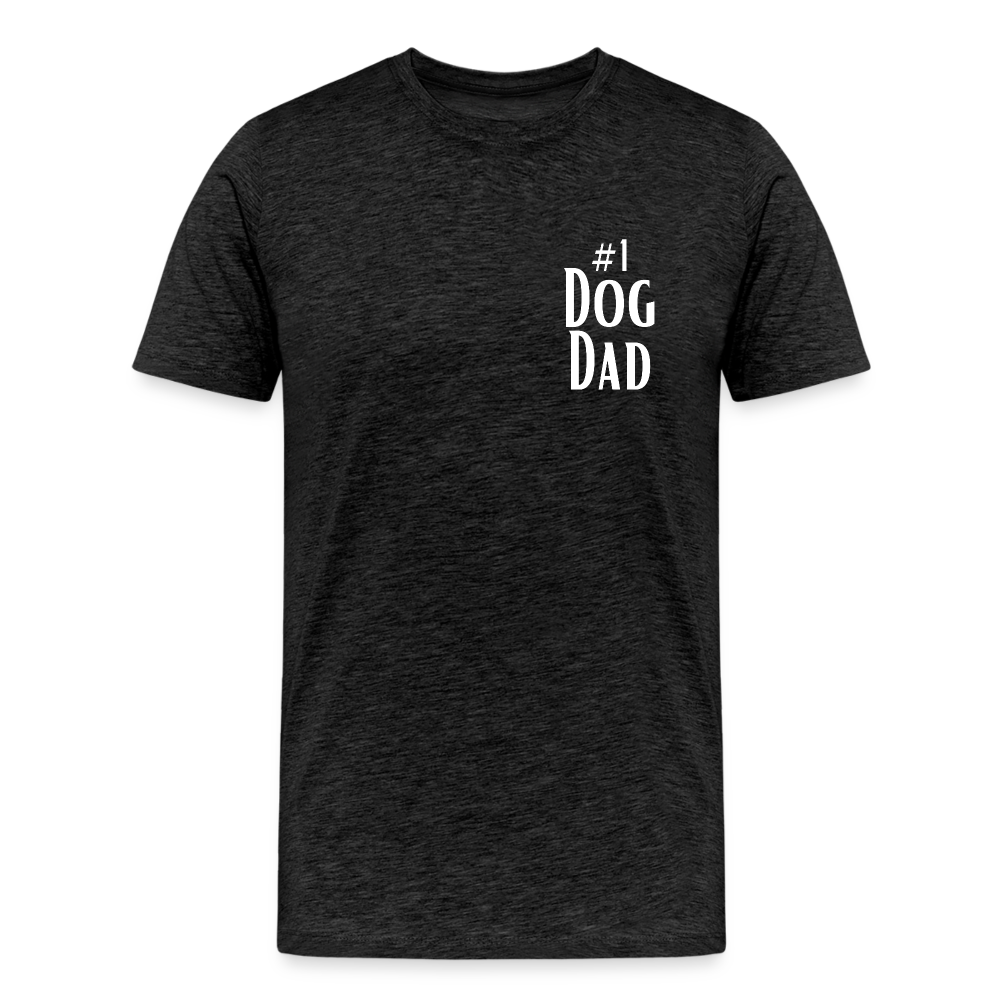 Men's Premium T-Shirt - #1 Dog Dad - charcoal grey