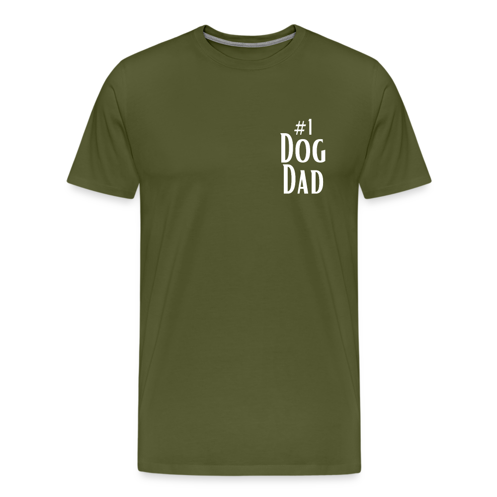 Men's Premium T-Shirt - #1 Dog Dad - olive green