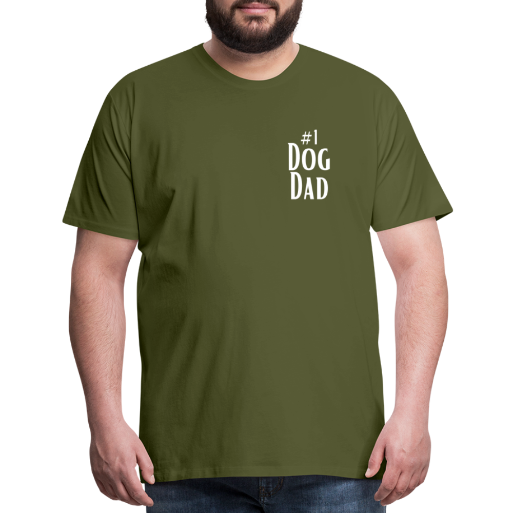 Men's Premium T-Shirt - #1 Dog Dad - olive green