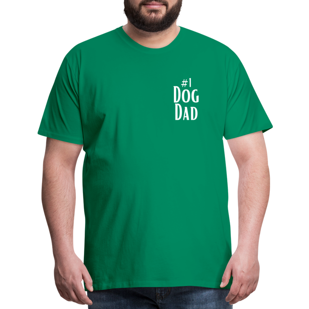 Men's Premium T-Shirt - #1 Dog Dad - kelly green