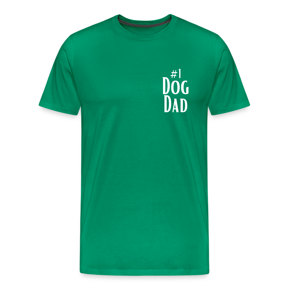 Men's Premium T-Shirt - #1 Dog Dad - kelly green