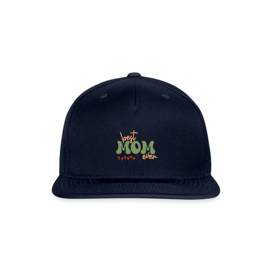 Snapback Baseball Cap - Best Mom Ever - navy