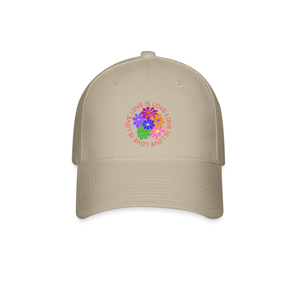 Baseball Cap - Love Is Love - khaki