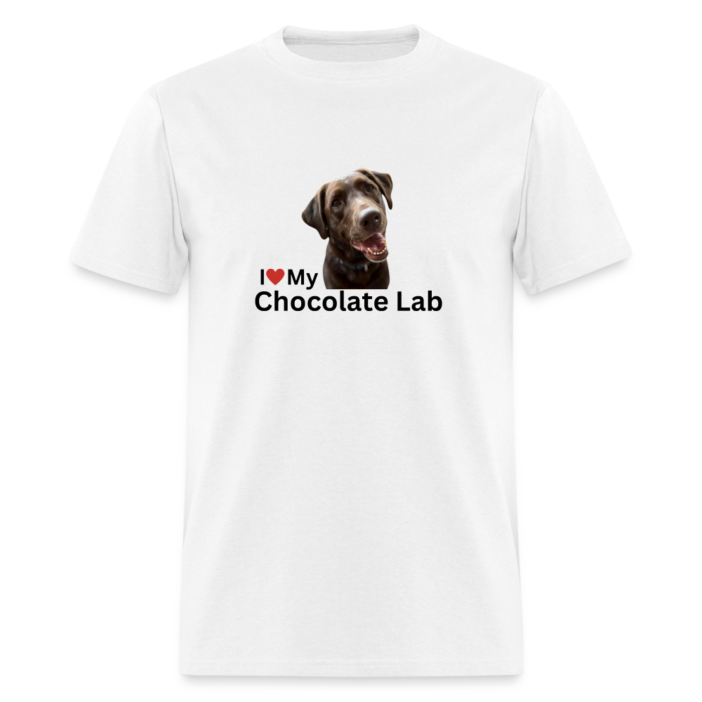 Unisex Classic T-Shirt - I Love My Chocolate Lab - white