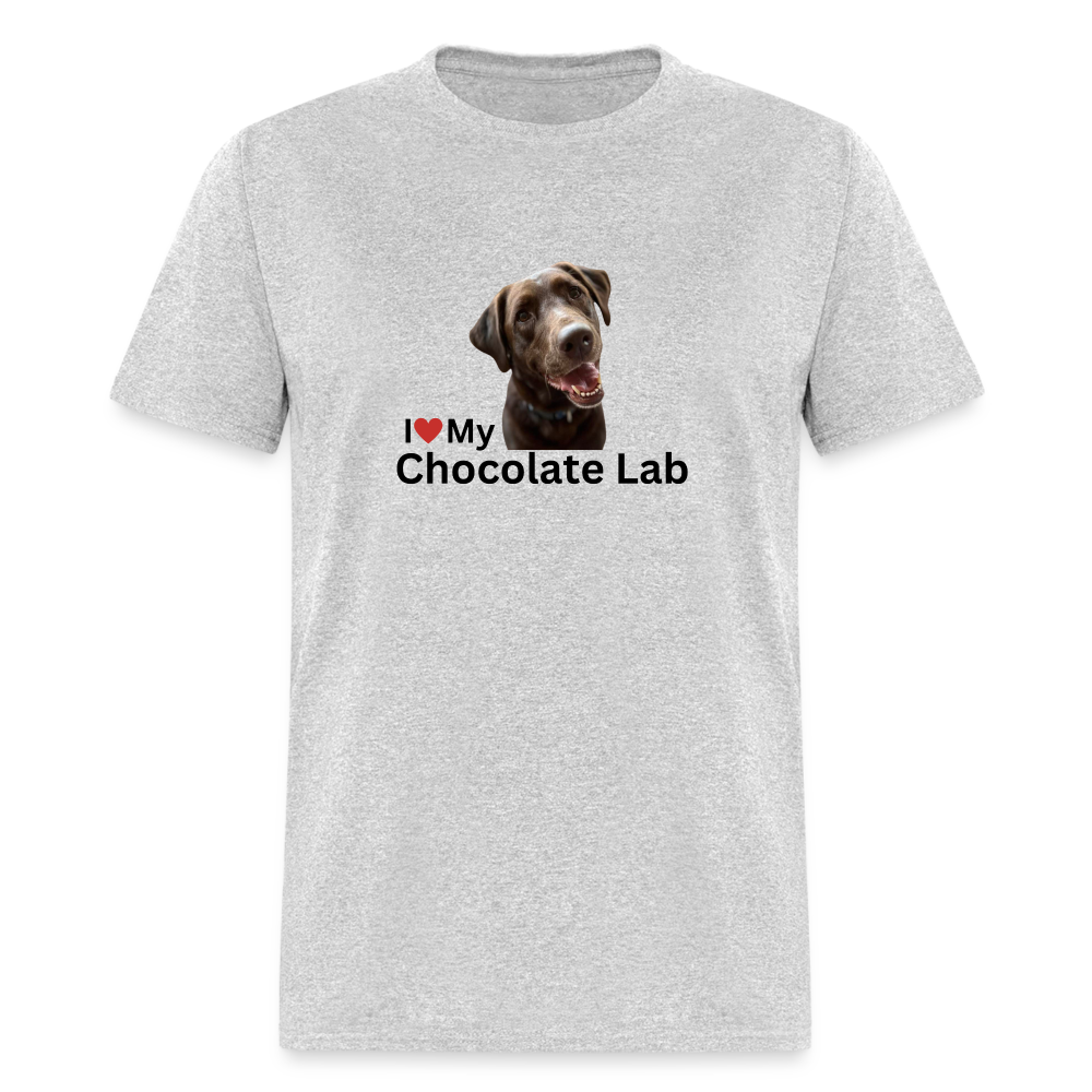 Unisex Classic T-Shirt - I Love My Chocolate Lab - heather gray