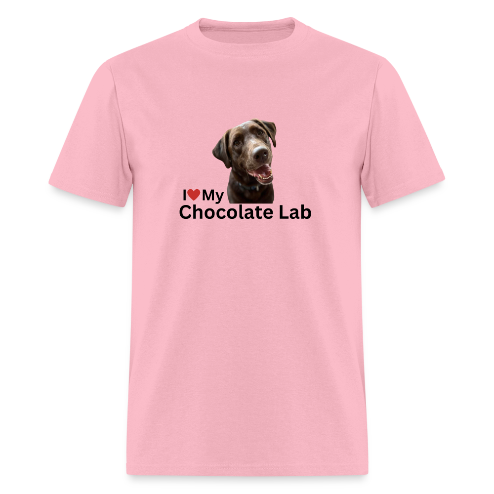 Unisex Classic T-Shirt - I Love My Chocolate Lab - pink