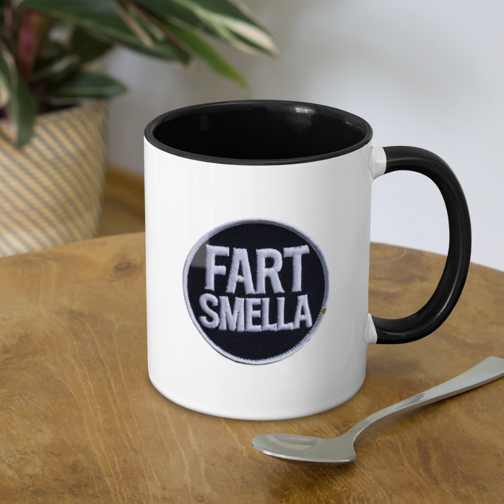 Fart Smella Contrast Coffee Mug - white/black