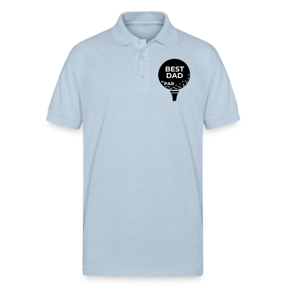 "Best Dad By Par" - Gildan Unisex 50/50 Jersey Polo - light blue