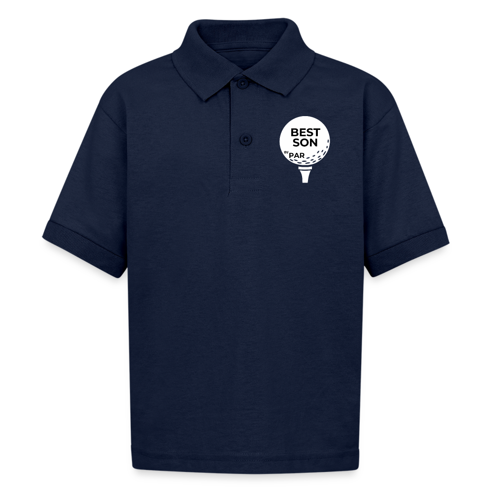 "Best Son By Par" - Gildan Kid's 50/50 Jersey Polo - navy