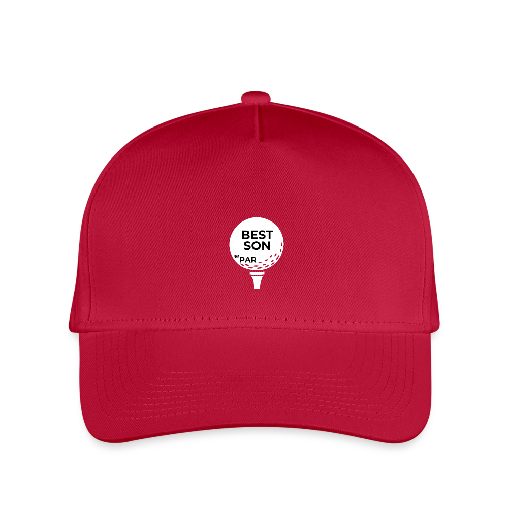 "Best Son By Par" - Kid's Baseball Cap - red