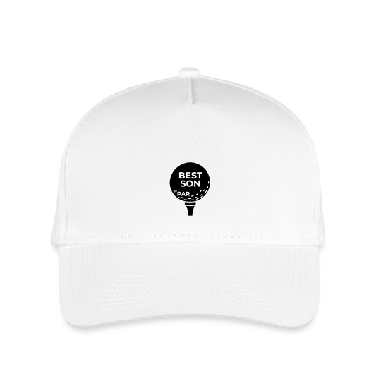 "Best Son By Par" - Kid's Baseball Cap - white