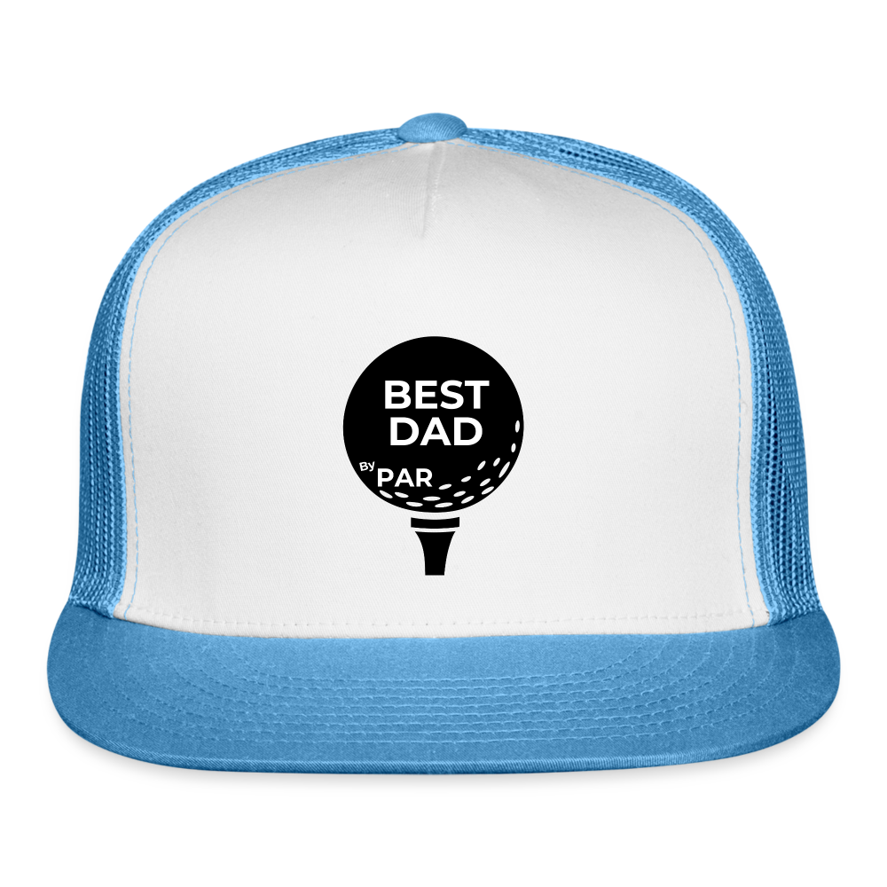 "Best Dad By Par" - Trucker Cap - white/blue