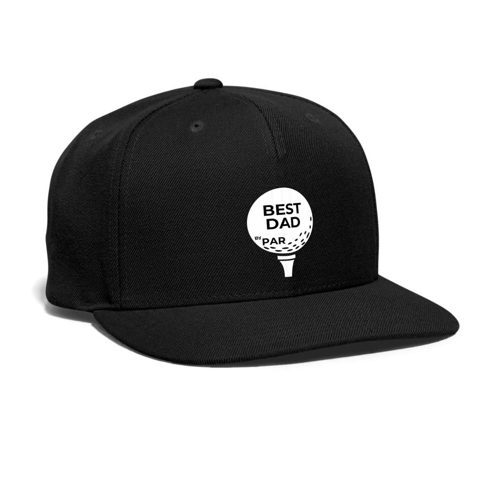 "Best Dad By Par" - Snapback Baseball Cap - black