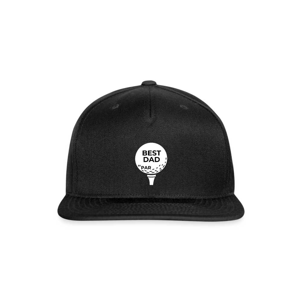 "Best Dad By Par" - Snapback Baseball Cap - black