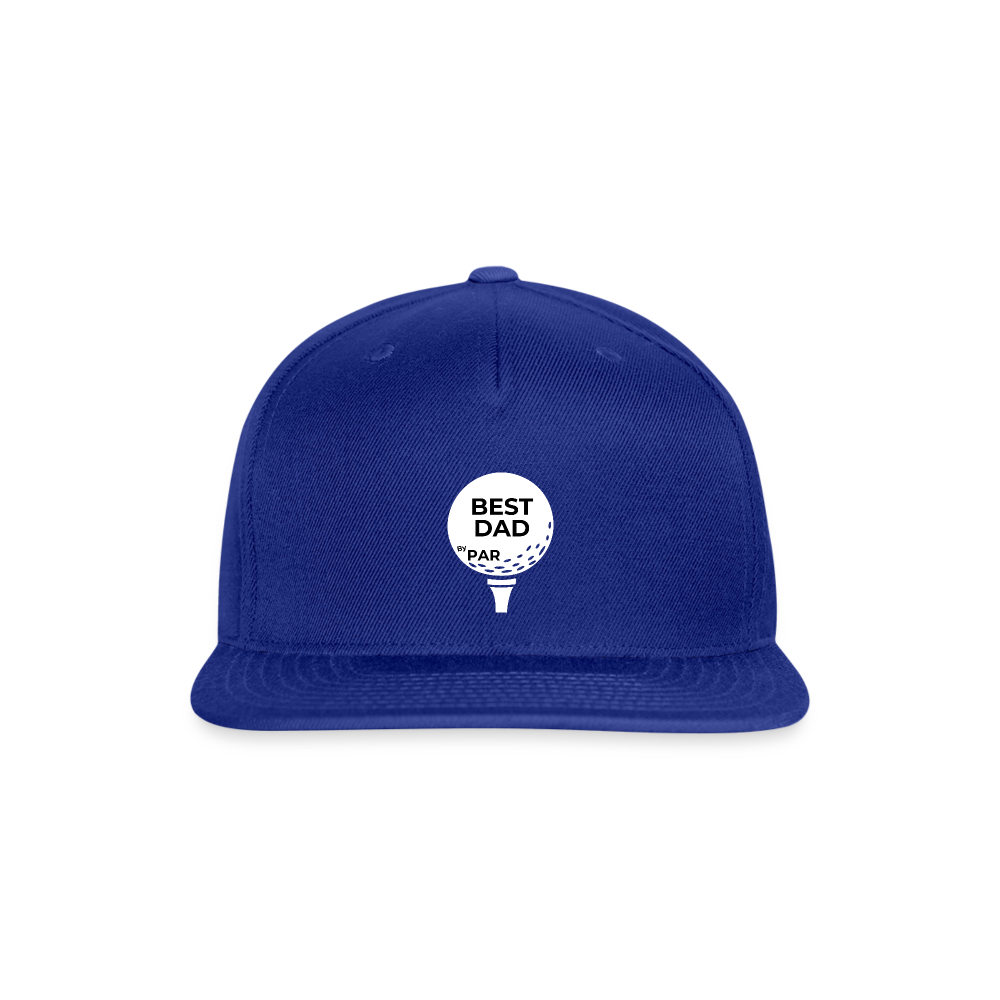 "Best Dad By Par" - Snapback Baseball Cap - royal blue