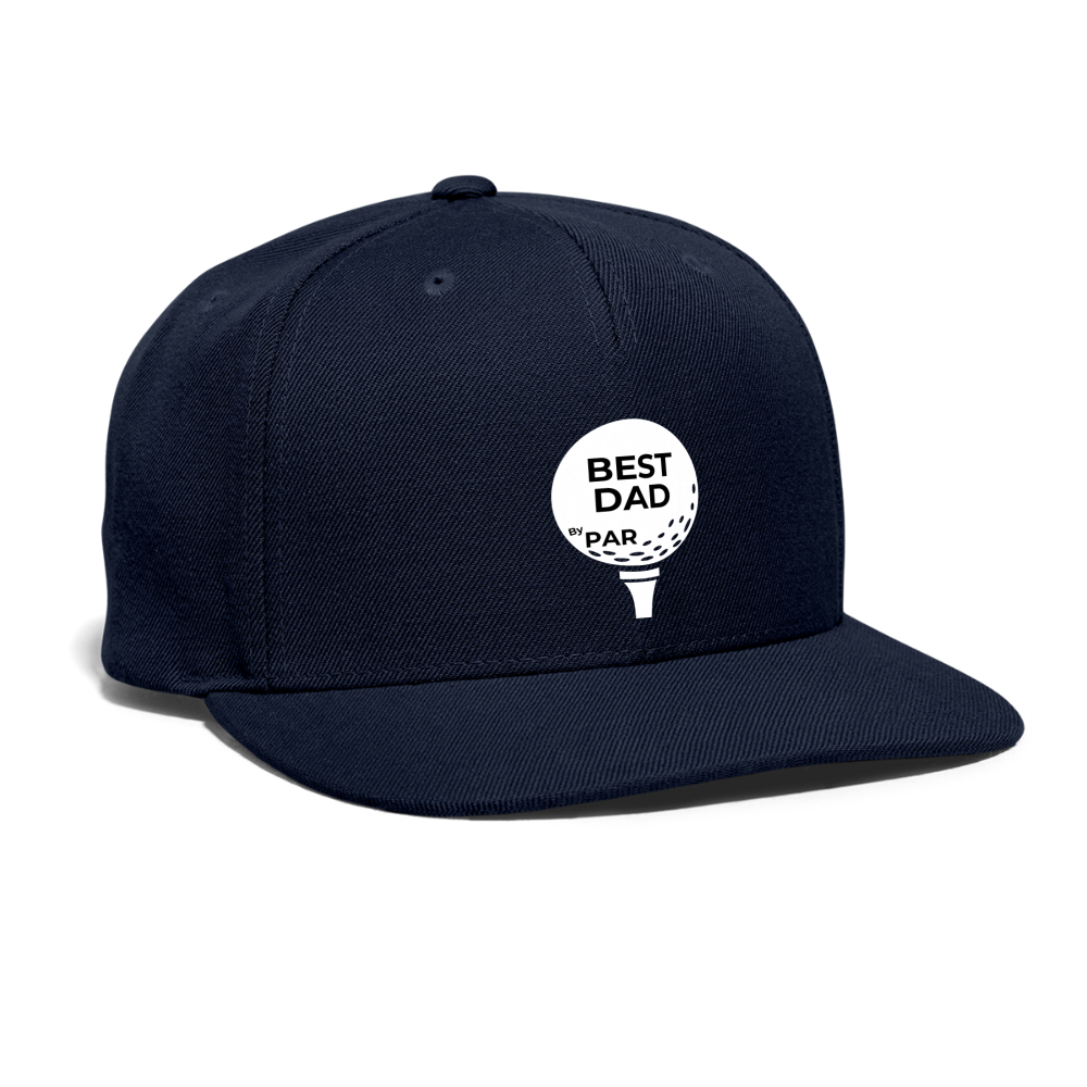 "Best Dad By Par" - Snapback Baseball Cap - navy