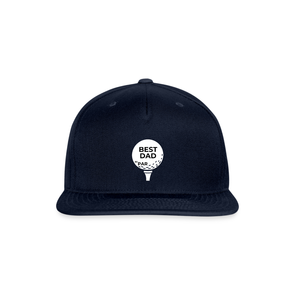 "Best Dad By Par" - Snapback Baseball Cap - navy