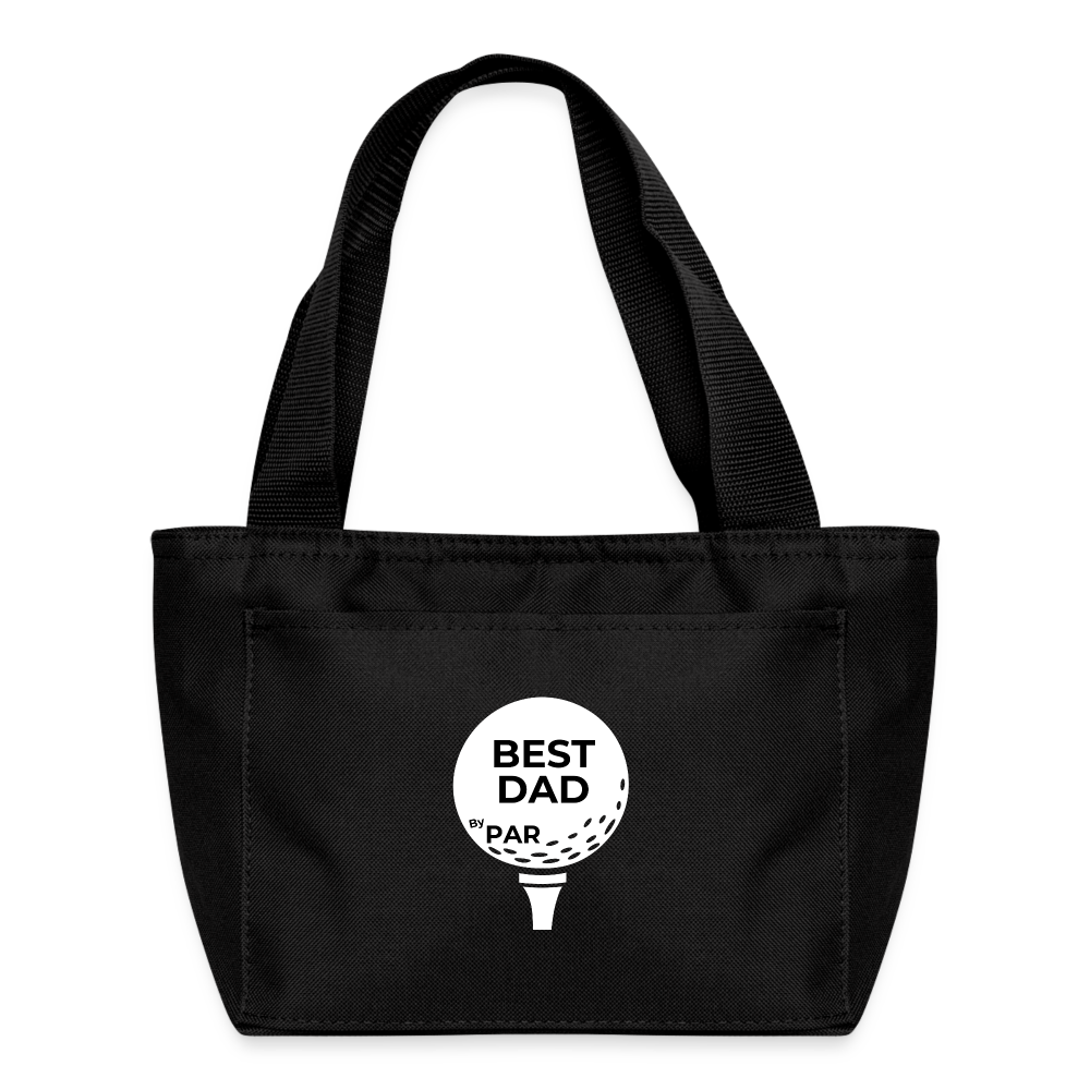 "Best Dad By Par" - Recycled Insulated Lunch Bag - black