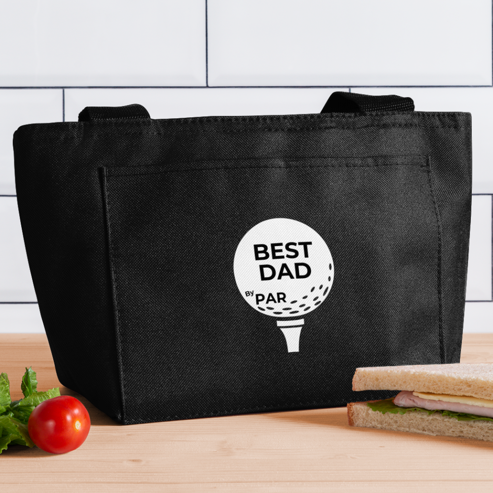 "Best Dad By Par" - Recycled Insulated Lunch Bag - black